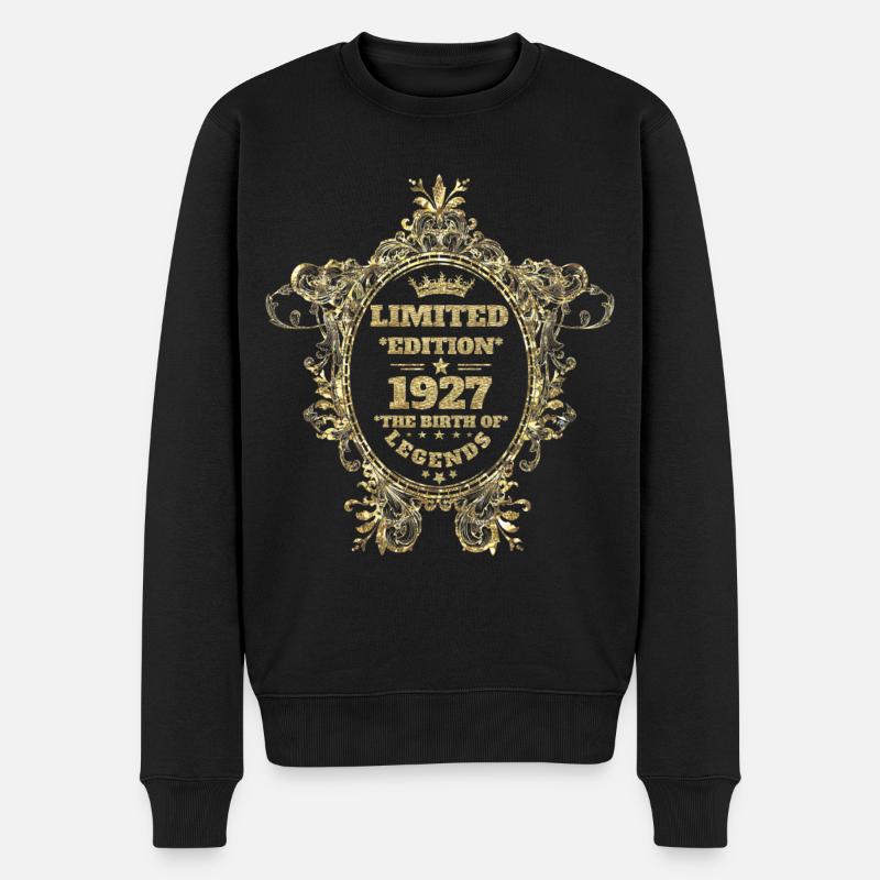 Limited Edition 1927 - Männer Premium Bio Pullover - Schwarz