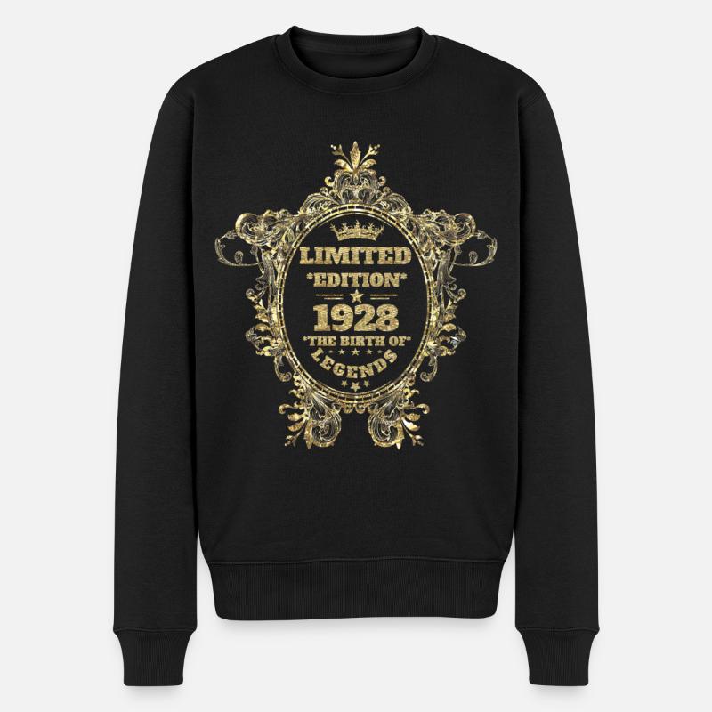 Limited Edition 1928 - Männer Premium Bio Pullover - Schwarz