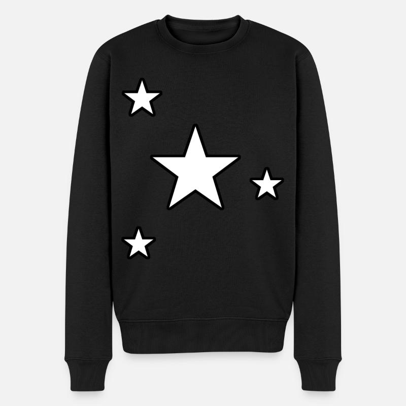 Sterne Gestirn Sternchen Geschenk Sternenhimmel - Männer Premium Bio Pullover - Schwarz