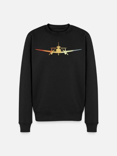 jet plan vintage utseende - Ekologisk premiumtröja herr - svart