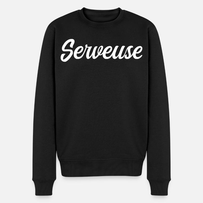 Serveuse  - Pull Premium bio Homme - noir