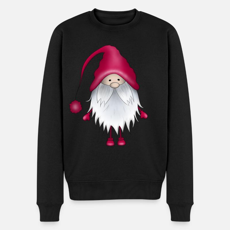 Wichtel Weihnachten - Männer Premium Bio Pullover - Schwarz