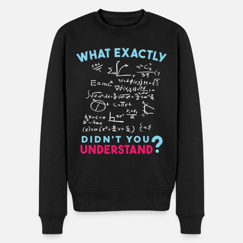Physik Mathe Formel Scherz - Männer Premium Bio Pullover - Schwarz