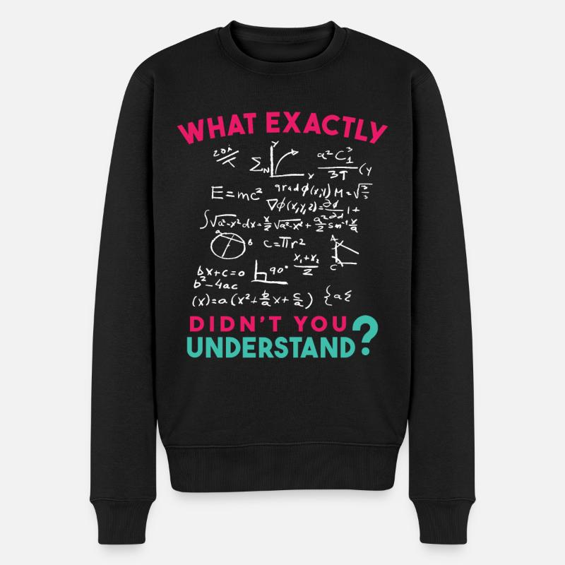 Physics Math Formula Joke - Men's Premium Organic Jumper - black
