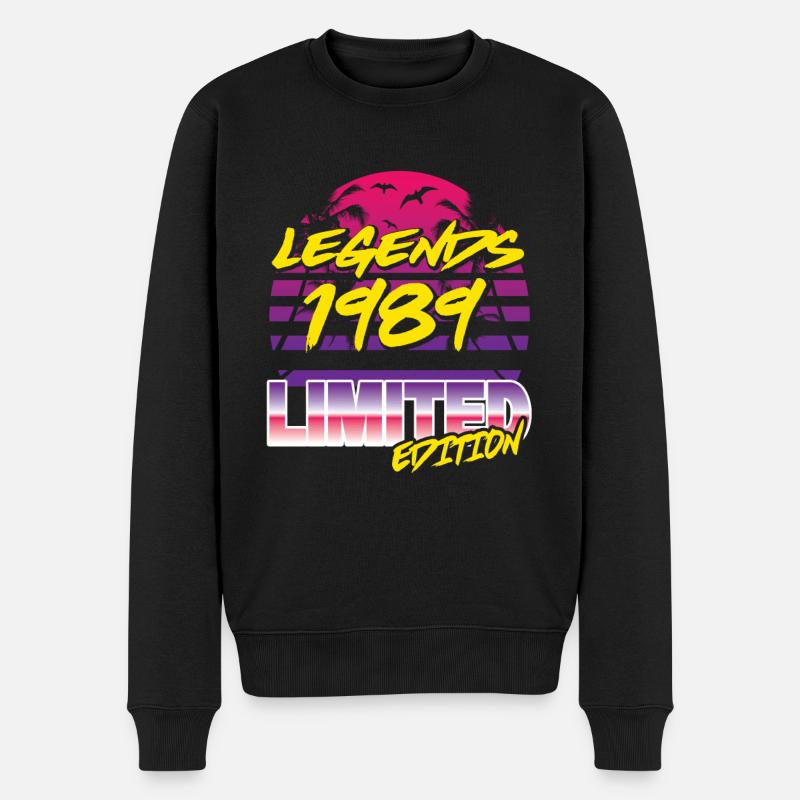 Legends 1989 Limited edition - Männer Premium Bio Pullover - Schwarz