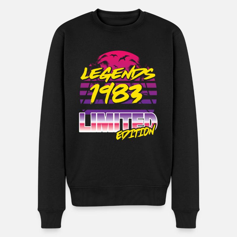 Legends 1983 Limited edition - Männer Premium Bio Pullover - Schwarz