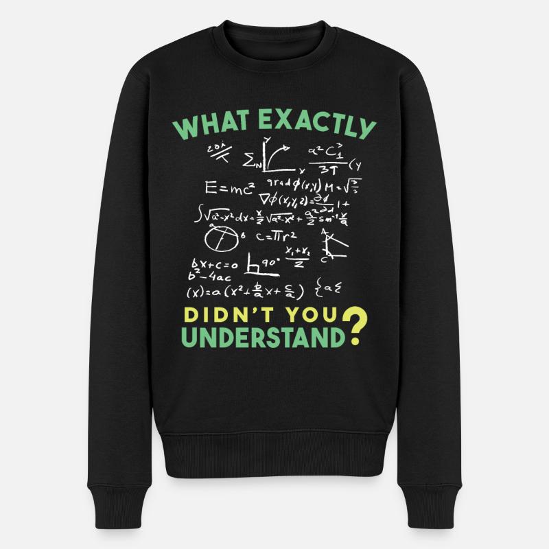 Physik Mathe Formel Scherz - Männer Premium Bio Pullover - Schwarz