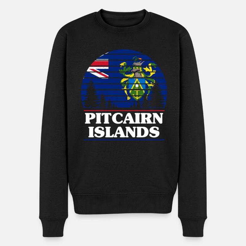 Pitcairninseln - Männer Premium Bio Pullover - Schwarz