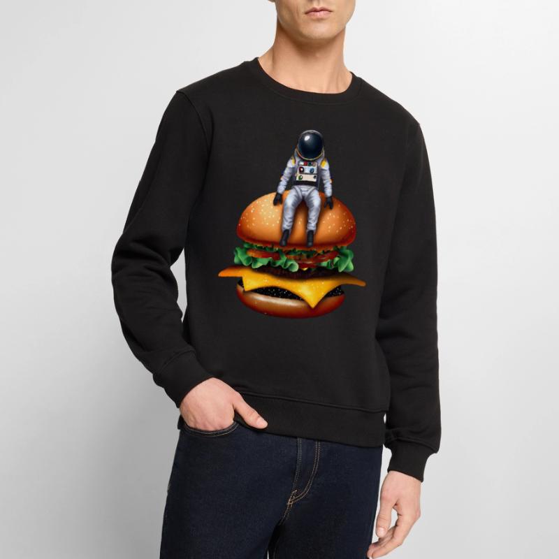 Astronaute spatial Cheeseburger Pull Premium bio Homme