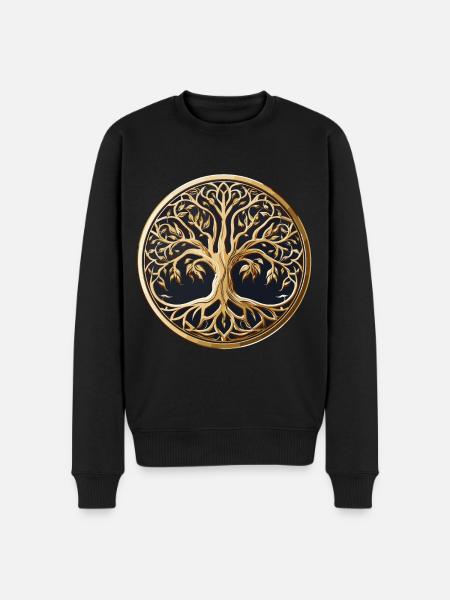 Tree of Life - Men's Premium Organic Jumper - black