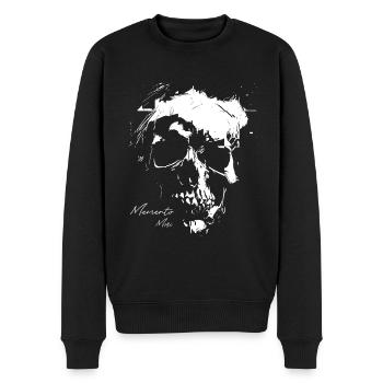 Memento Mori Glitch Crâne - Pull Premium bio Homme - noir - Devant - Nico (187cm)