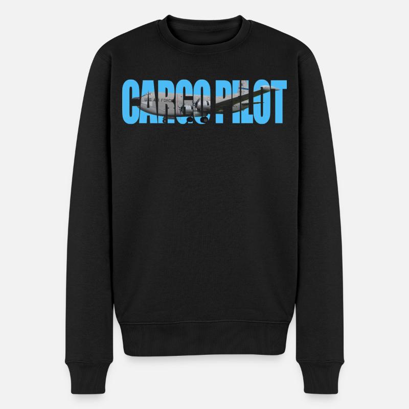 Cargo pilot C-124C - Männer Premium Bio Pullover - Schwarz