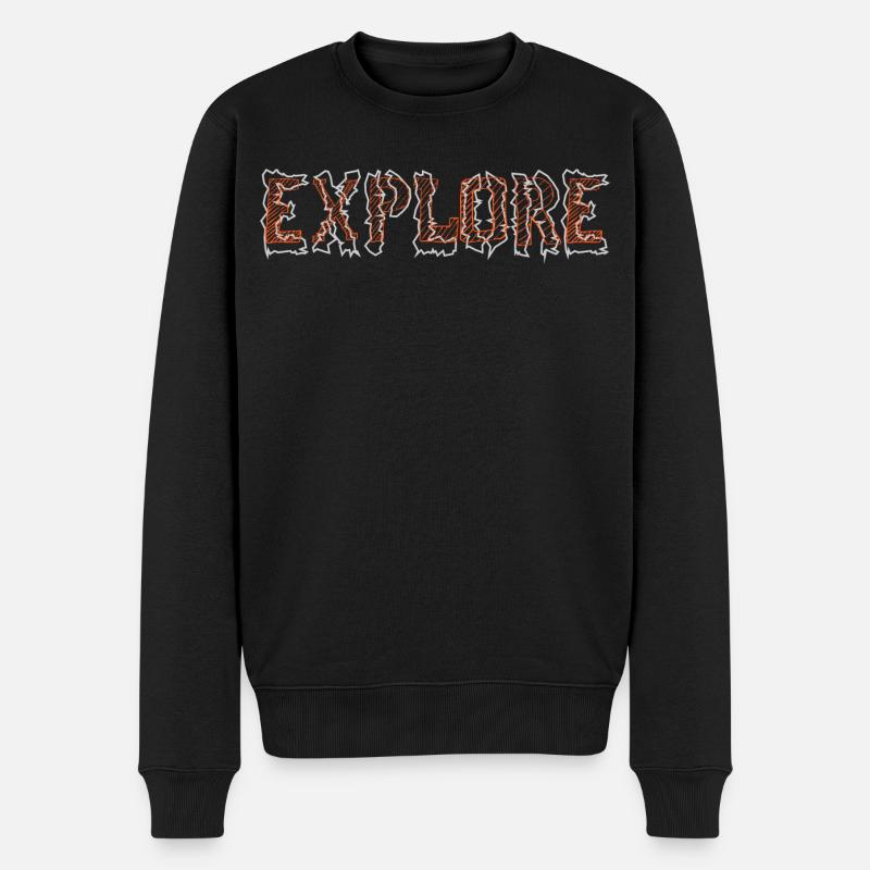 explorer - Pull Premium bio Homme - noir