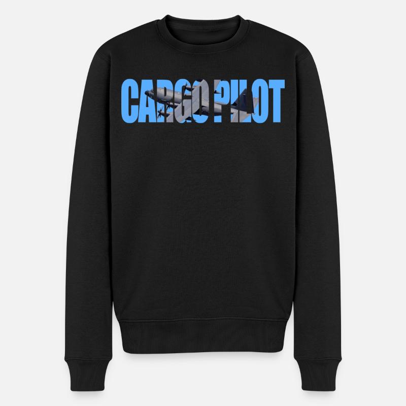 Cargo Pilot C-130 - Men's Premium Organic Jumper - black