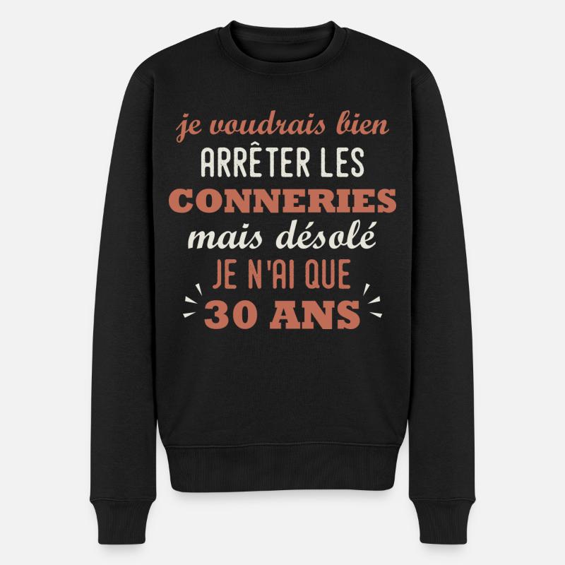 anniversaire 30 ans - Pull Premium bio Homme - noir