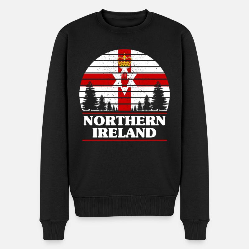 Nordirland - Männer Premium Bio Pullover - Schwarz