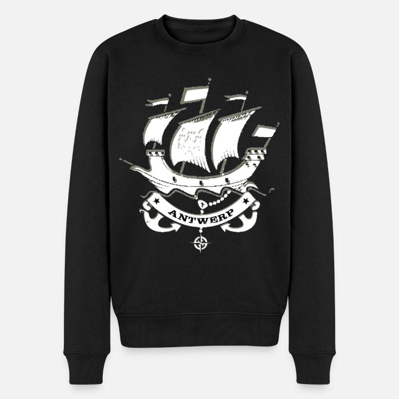 Anvers Belgique - Pull Premium bio Homme - noir