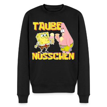 SpongeBob Schwammkopf Taube Nüsschen Patrick Eis - Männer Premium Bio Pullover - Schwarz - Vorne - Nico (187cm)