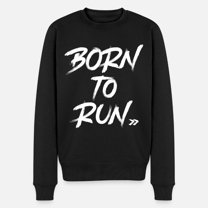 Né pour courir - Pull Premium bio Homme - noir