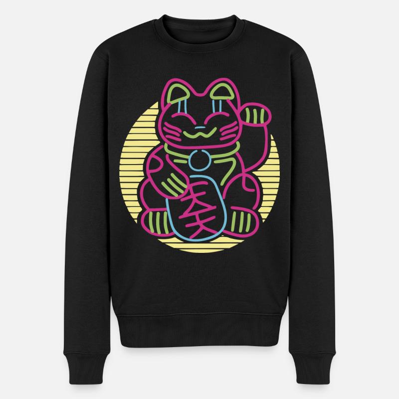 Maneki Neko - Pull Premium bio Homme - noir