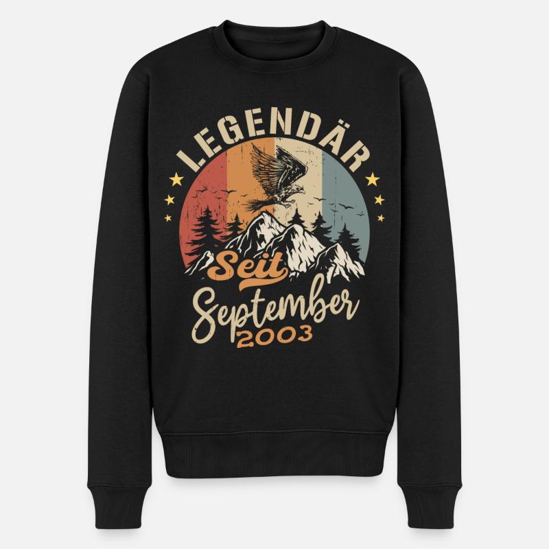 September 2003 - September 2003 Jahrestag 2003 - Männer Premium Bio Pullover - Schwarz