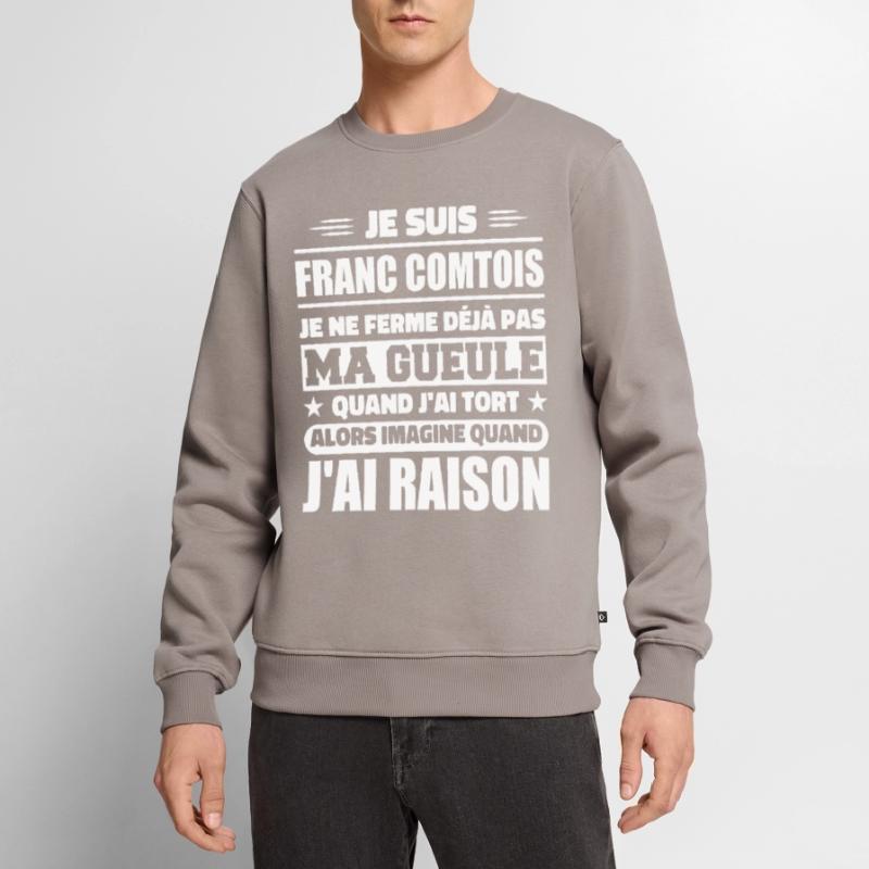 Franc comtois je ferme pas ma gueule franche comté Pull Premium bio Homme