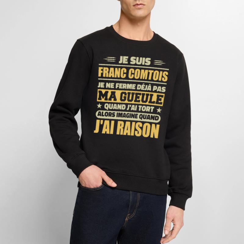 Franc comtois je ferme pas ma gueule franche comté Pull Premium bio Homme