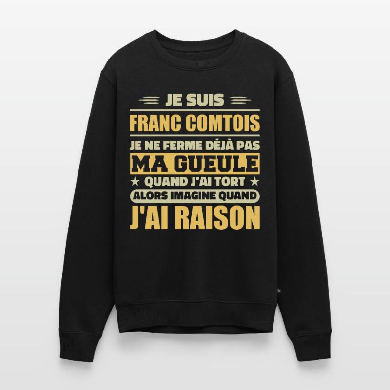 Franc comtois je ferme pas ma gueule franche comté Pull Premium bio Homme