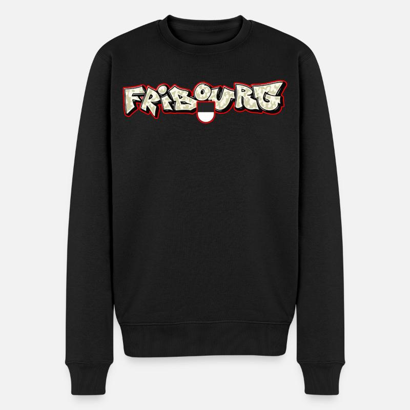 Fribourg Graffiti - Pull Premium bio Homme - noir