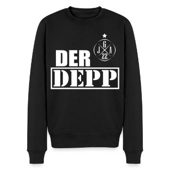 Junggesellenabschied 2022 Depp Security Der Depp - Männer Premium Bio Pullover - Schwarz - Vorne - Nico (187cm)