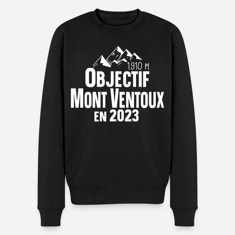 Mont Ventoux 2023 Cycliste Montagne Randonnée - Pull Premium bio Homme - noir