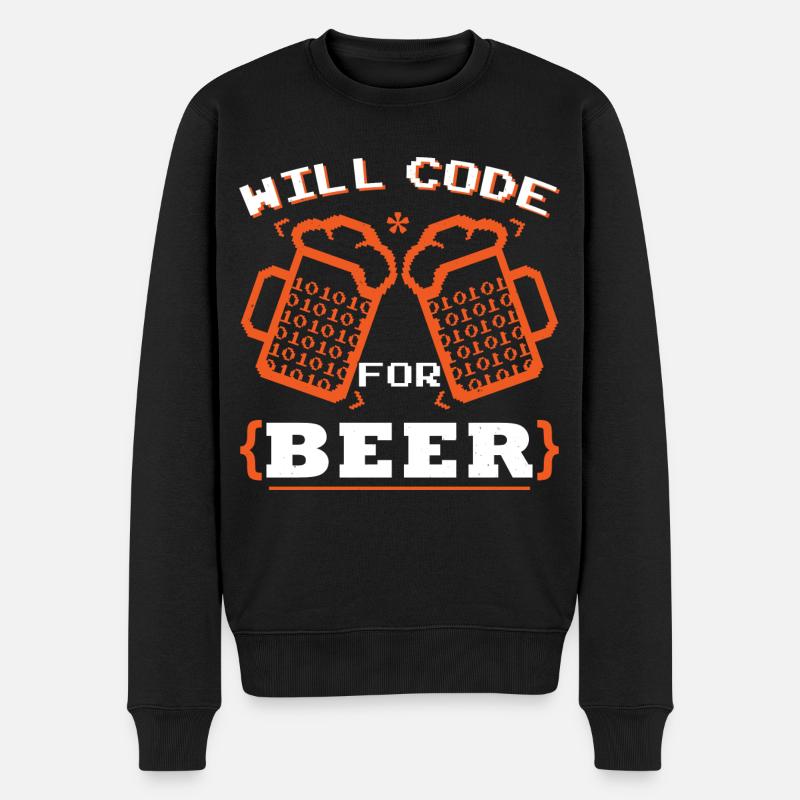 Will Code pour la bière - Pull Premium bio Homme - noir