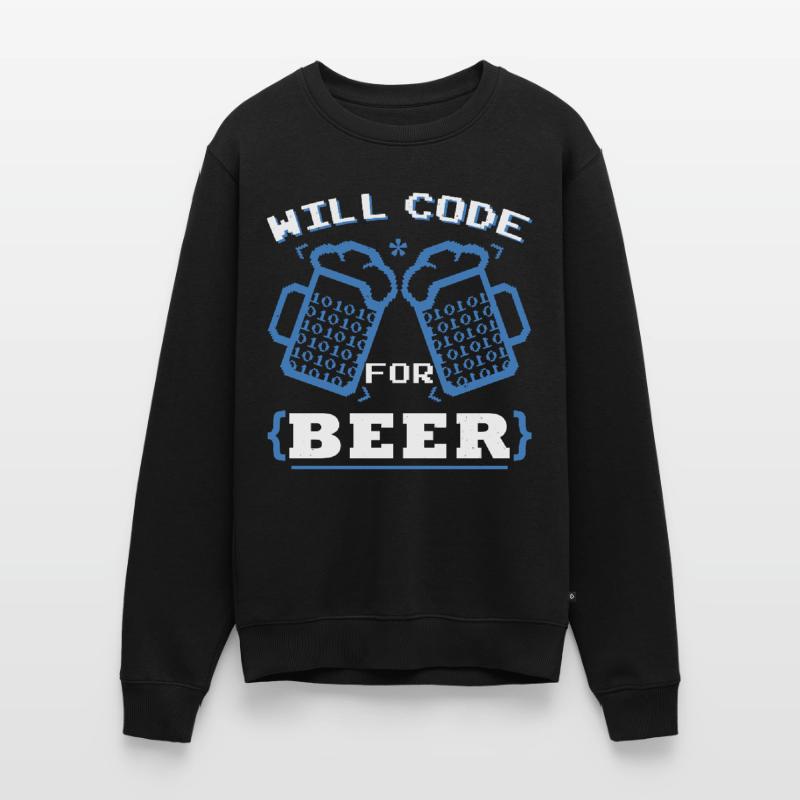 Will Code For Beer | Programmer Coding Men's Premium Organic Jumper