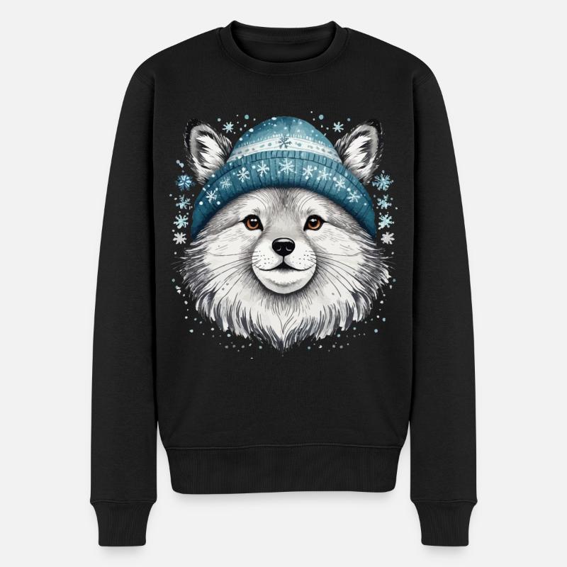 Ein Haustier in einem winterlichen Klima. - Männer Premium Bio Pullover - Schwarz