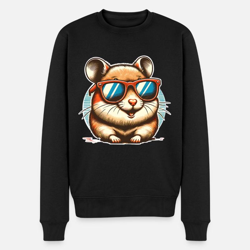 Hamster - Männer Premium Bio Pullover - Schwarz