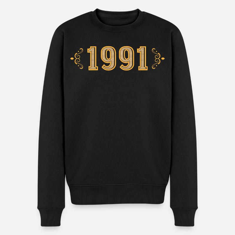 Legende seit 1991 Retro 1991 - Männer Premium Bio Pullover - Schwarz