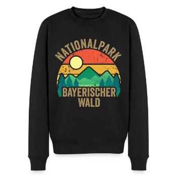 Nationalpark Bayerischer Wald - Männer Premium Bio Pullover - Schwarz - Vorne - Nico (187cm)