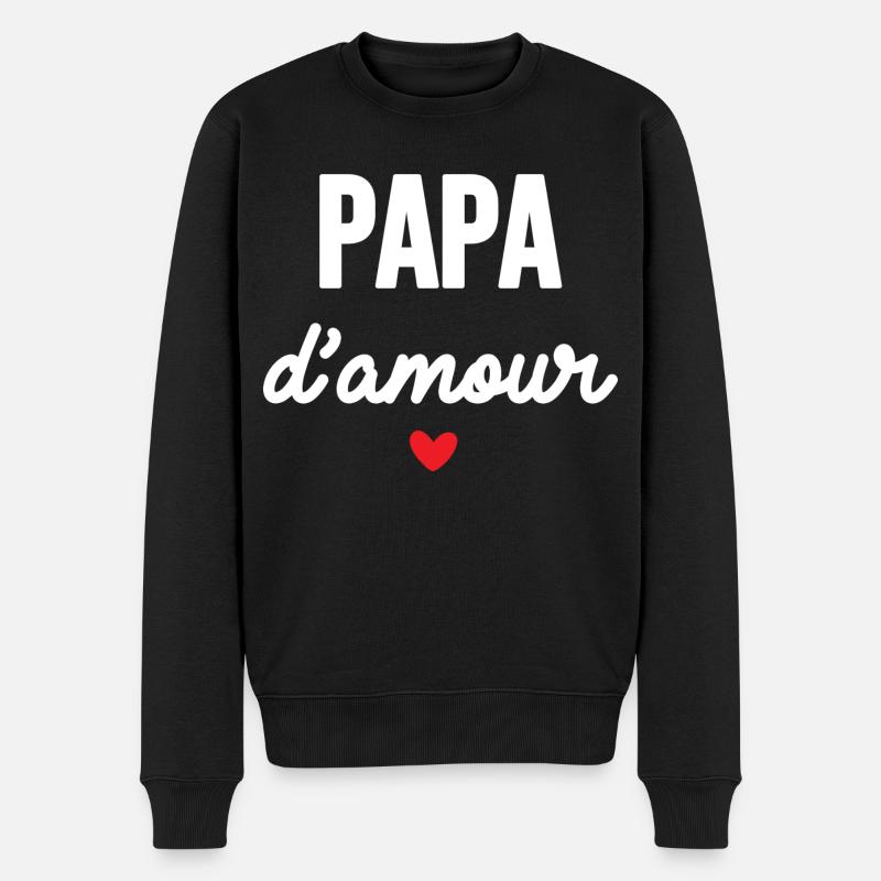 Papa d'amour - Pull Premium bio Homme - noir