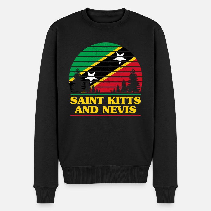 Saint-Kitts-et-Nevis - Pull Premium bio Homme - noir