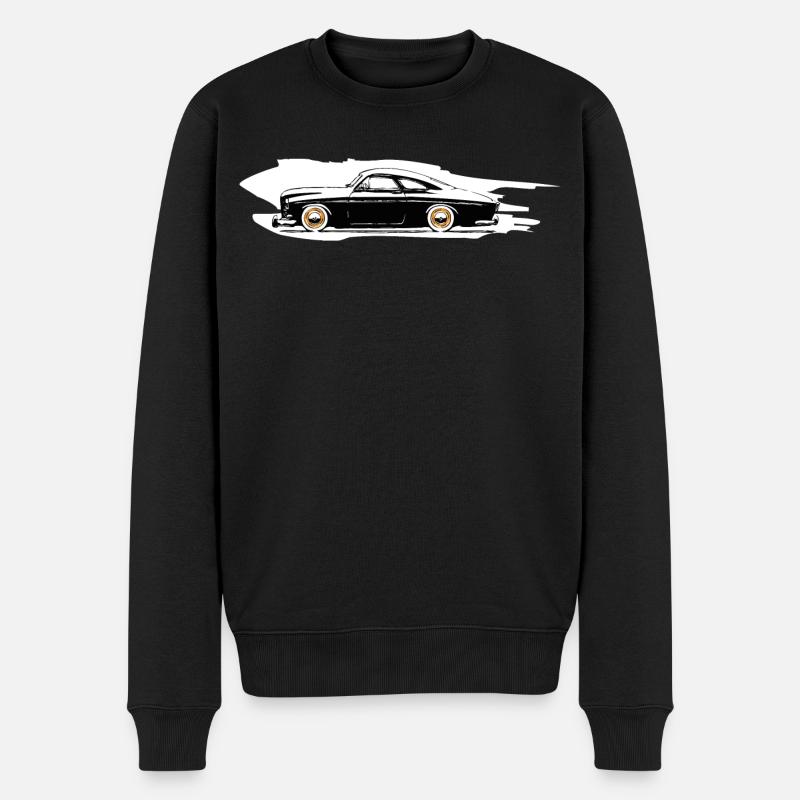 120er Serie Custom Color White - Männer Premium Bio Pullover - Schwarz