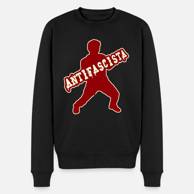 ANTIFASCISTA ANTIFASCISTE ANTIFASCISTE ANTIFASCISTA - Pull Premium bio Homme - noir