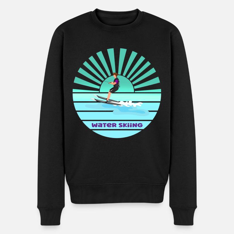 Ski nautique sunset - Pull Premium bio Homme - noir