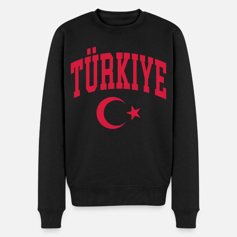 Türkei - Männer Premium Bio Pullover - Schwarz