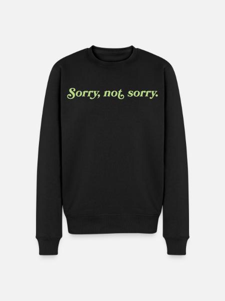 Désolé, pas désolé – Cheeky Attitude - Pull Premium bio Homme - noir
