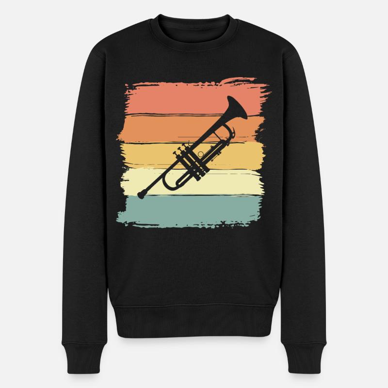 Trompette rétro - Pull Premium bio Homme - noir