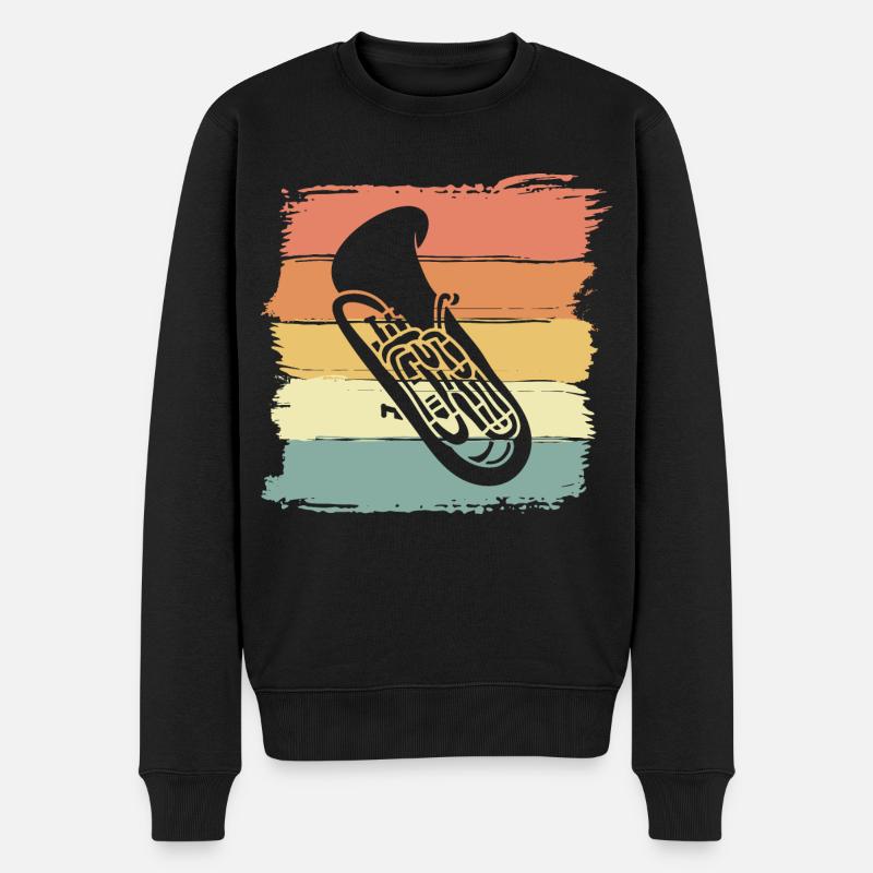 Tuba rétro - Pull Premium bio Homme - noir
