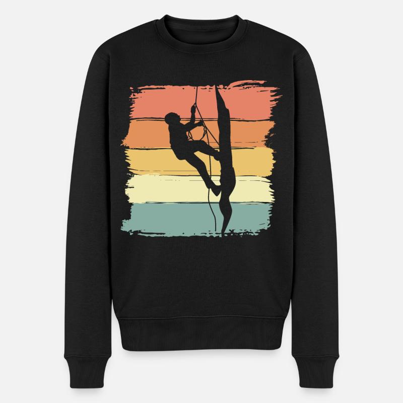Escalade rétro vintage - Pull Premium bio Homme - noir