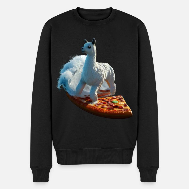Pizza Vagues Alpaga Surfer - Pull Premium bio Homme - noir