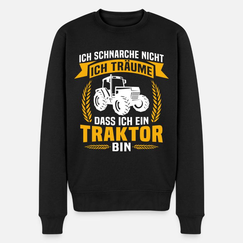 Ich Ein Traktor Bin - Männer Premium Bio Pullover - Schwarz