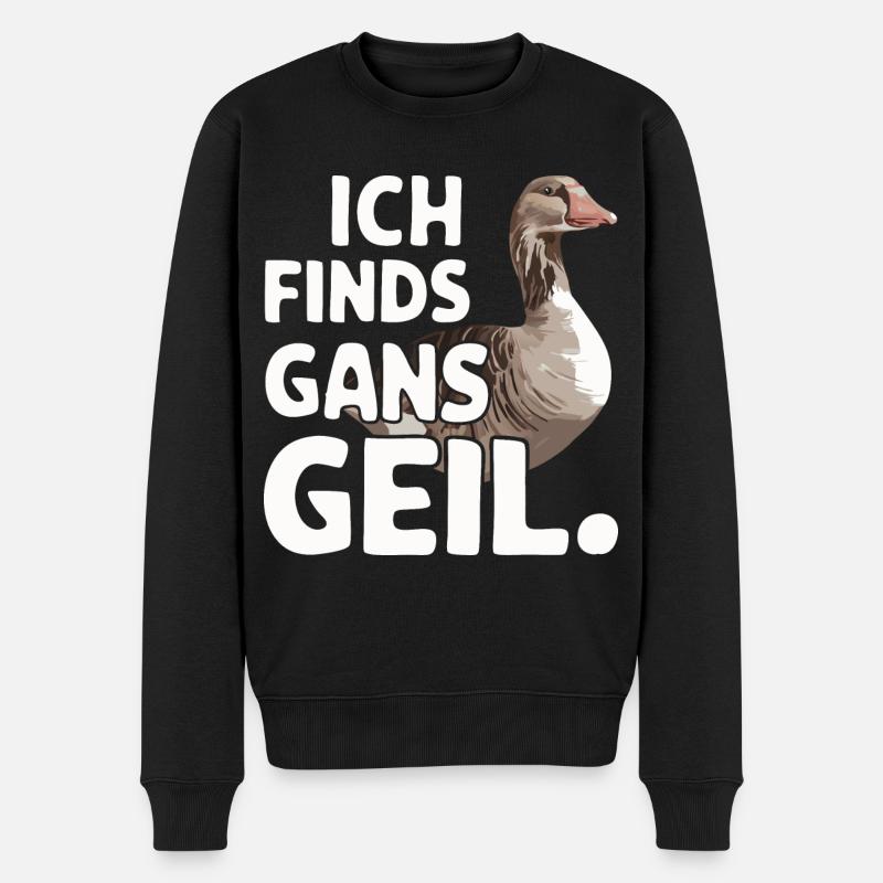 Ferme d’animaux d’oies d’oie - Pull Premium bio Homme - noir
